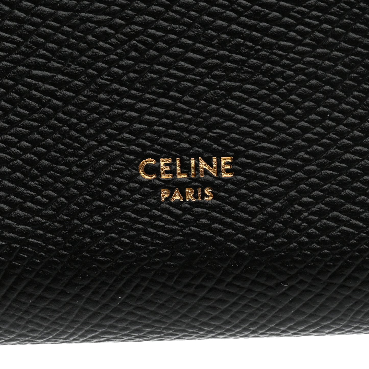 Grained Calfskin Large Multifunction Strap Wallet Black