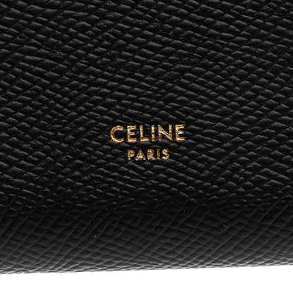 Celine Grained Calfskin Large Multifunction Strap Wallet Black 6 of 7