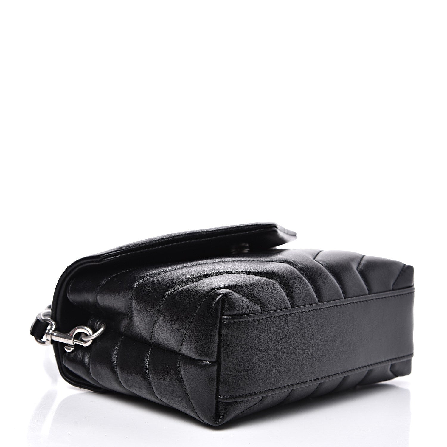 Saint Laurent Calfskin Y Quilted Monogram Toy Loulou Crossbody Bag Black 3 of 12