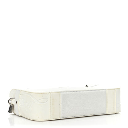 Christian Louboutin Grained Calfskin Rubber Ruisbuddy Messenger Bag White 4 of 11