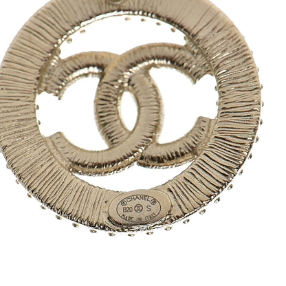 Chanel Crystal CC Vendome Round Earrings Gold 4 of 4