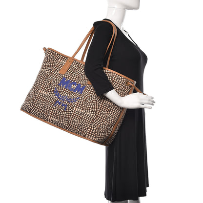 MCM Visetos Large Liz Reversible Shopper Tote Cognac 2 of 18