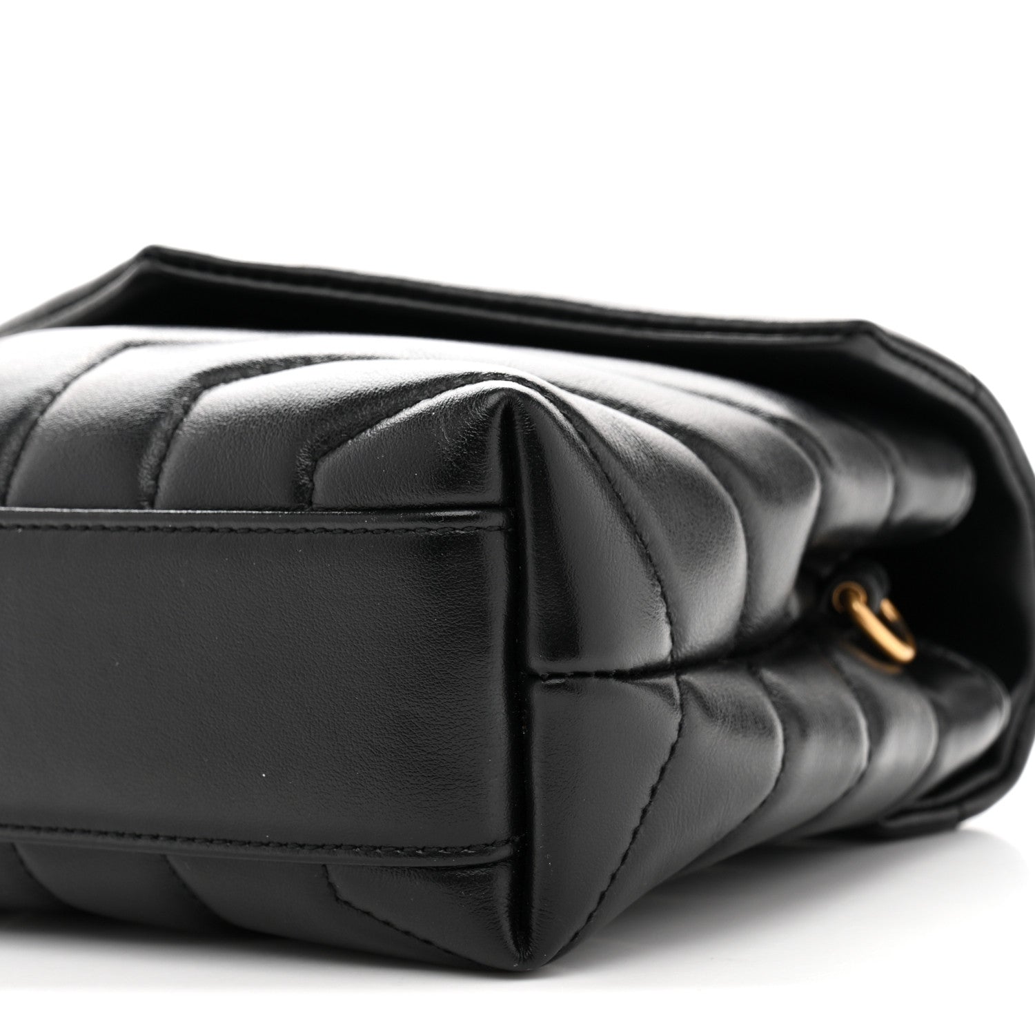 Saint Laurent Calfskin Y Quilted Monogram Toy Loulou Crossbody Bag Black 10 of 13