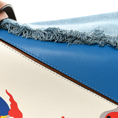 Loewe Calfskin Denim Paula's Ibiza Parrot Puzzle Bag Multicolor 7 of 10