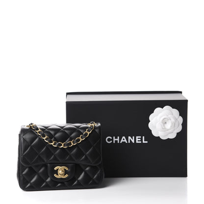 Chanel Lambskin Quilted Mini Square Flap Black 11 of 11