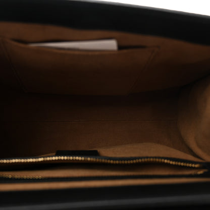 Gucci GG Supreme Monogram Calfskin Small Padlock Top Handle Bag Beige Black Cuir 5 of 10