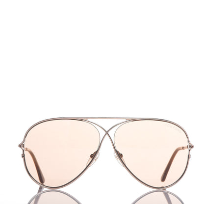 Tom Ford Tom N.4 Private Collection Aviator Sunglasses Rose Gold Brown 2 of 7