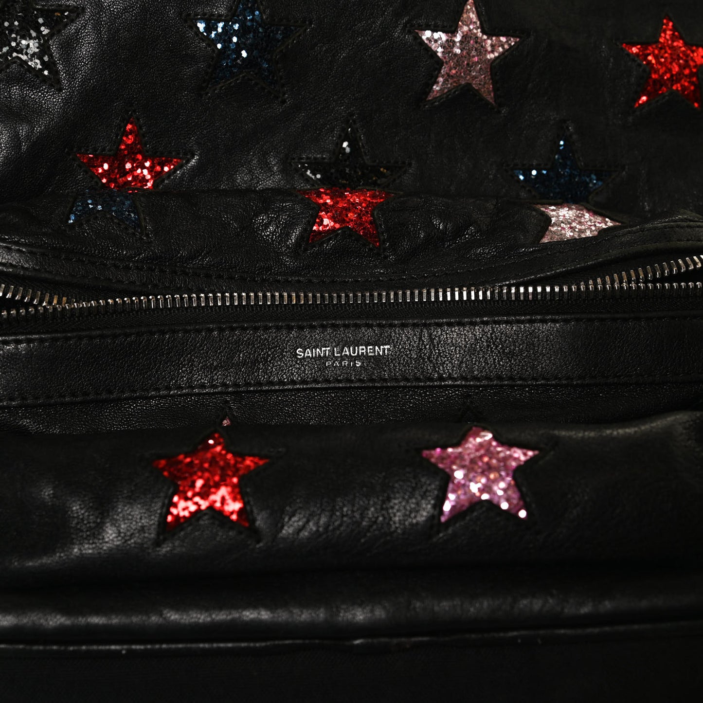 Lambskin Star Applique Mini City California Backpack Black