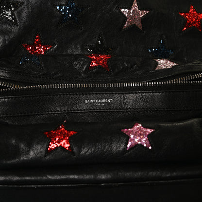Saint Laurent Lambskin Star Applique Mini City California Backpack Black 9 of 30