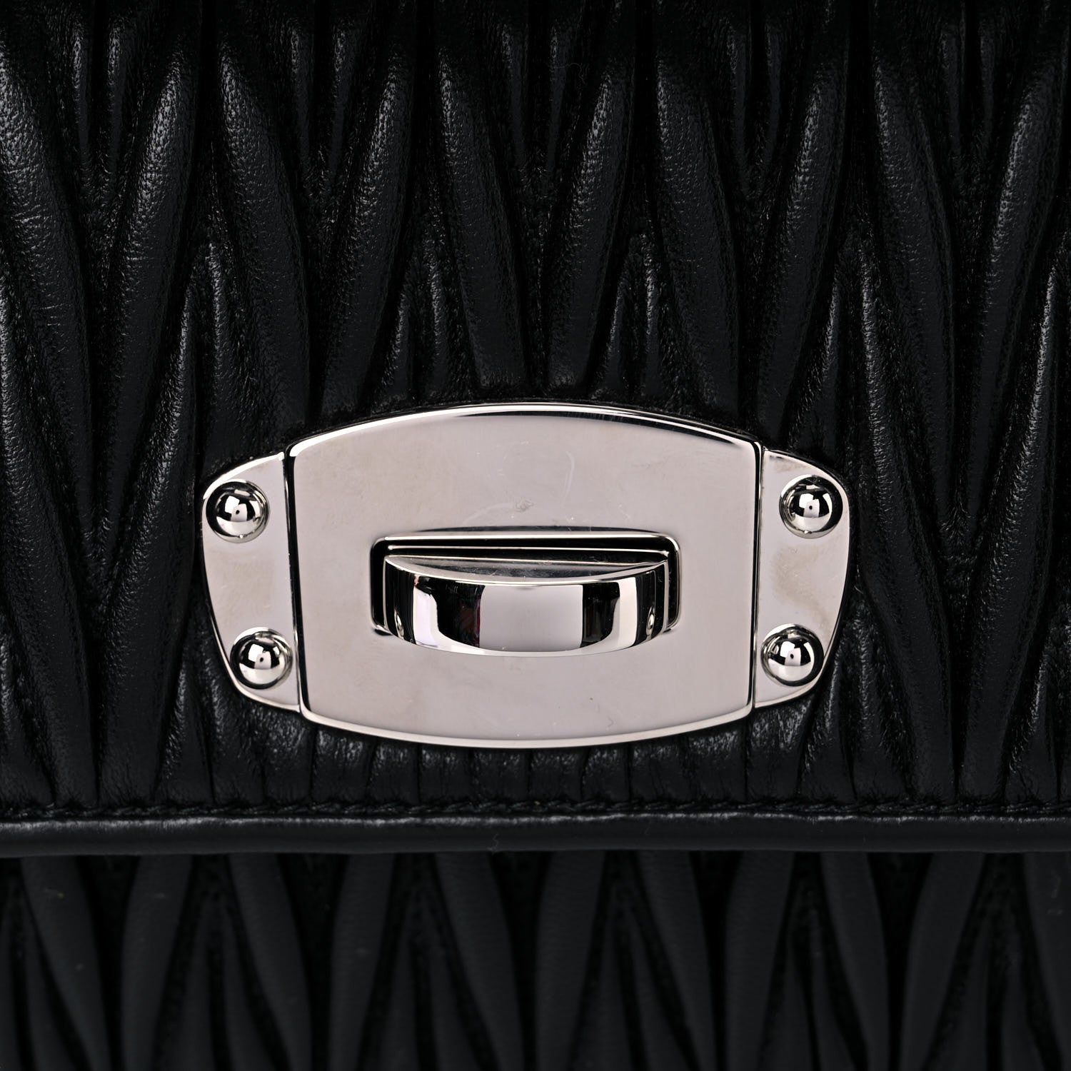 Miu Miu Nappa Matelasse Top Handle Chain Crossbody Black 10 of 10
