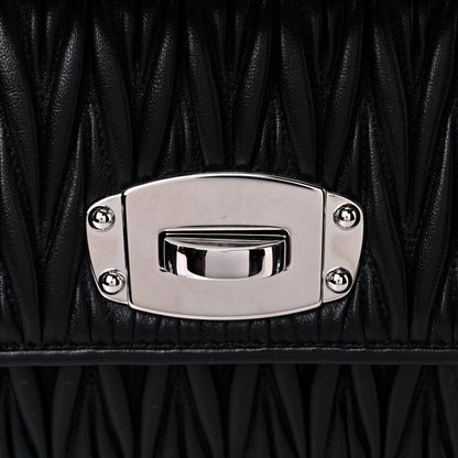 Miu Miu Nappa Matelasse Top Handle Chain Crossbody Black 10 of 10