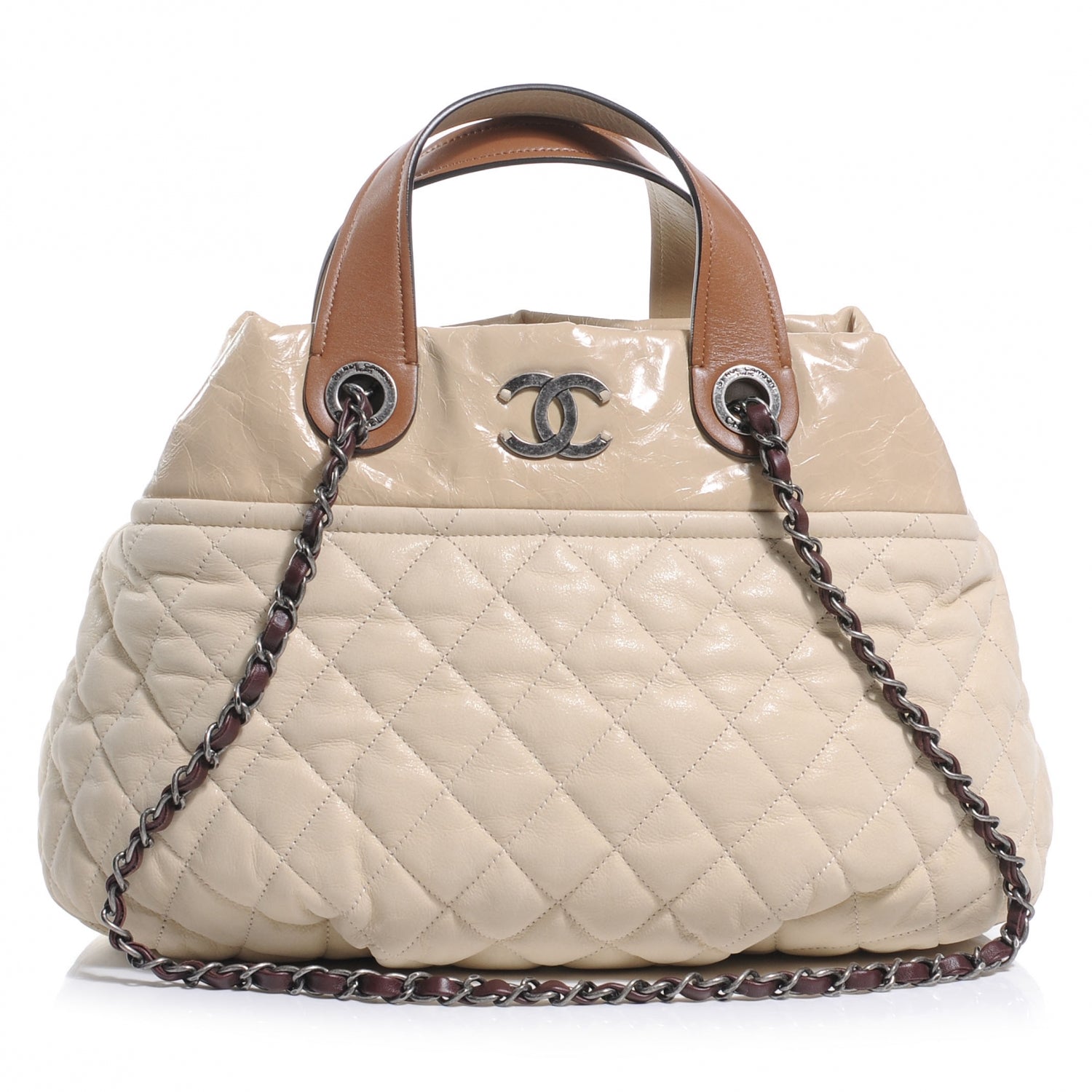Chanel Leather Large In The Mix Tote Beige 1 of 8