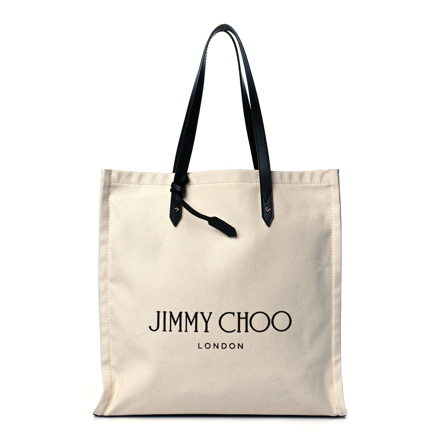 Canvas Logo Tote Natural Black