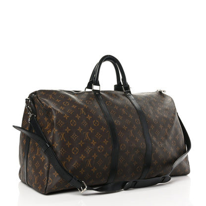 Louis Vuitton Monogram Macassar Keepall Bandouliere 55 2 of 9