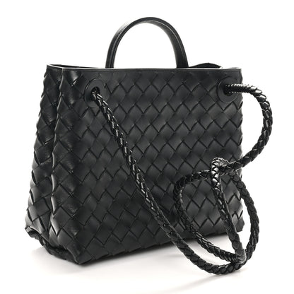 Bottega Veneta Nappa Intrecciato Small Andiamo Shoulder Bag Black 3 of 9