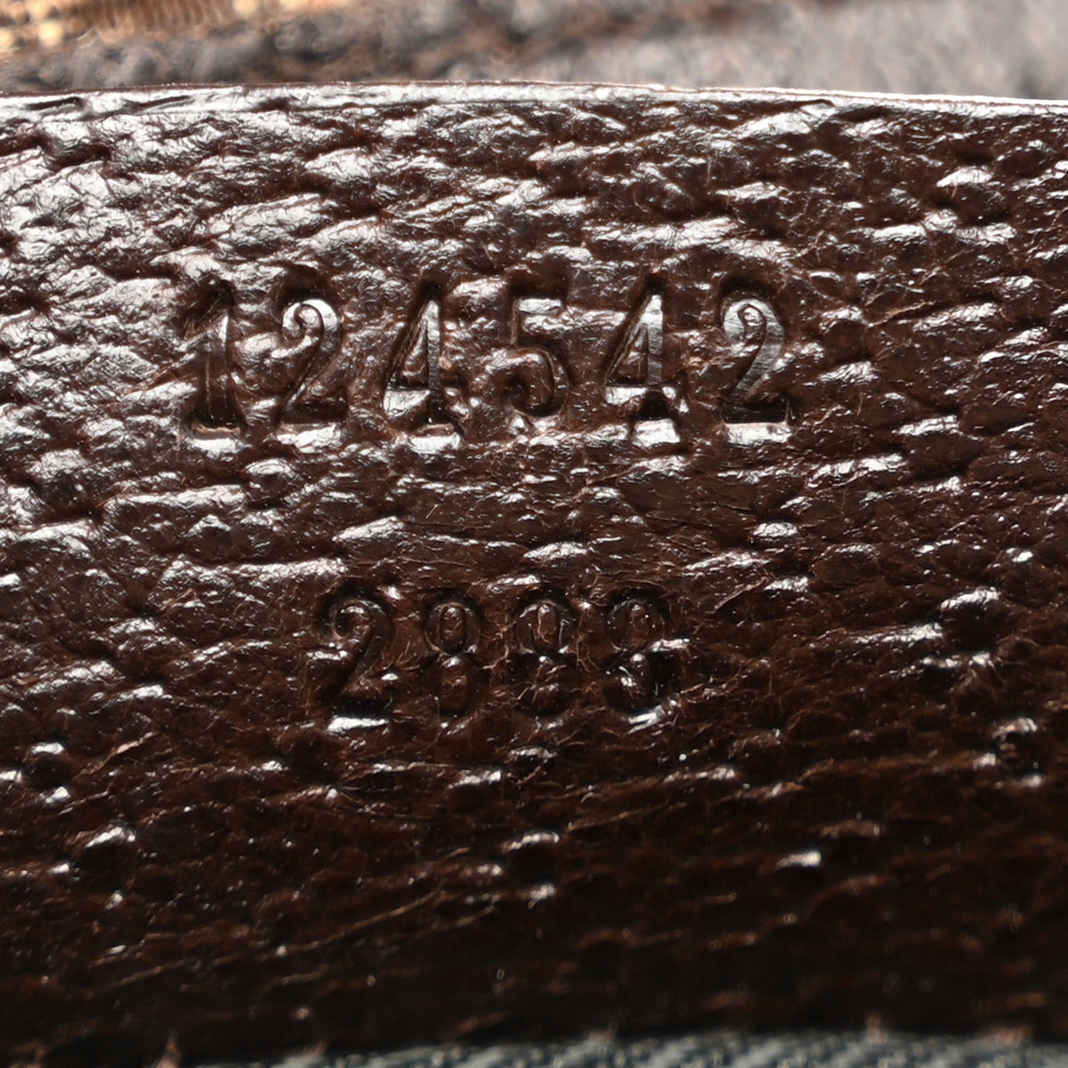 Gucci Monogram Calfskin Large Balthus Cosmetic Pouch Beige Ebony Cocoa 7 of 11