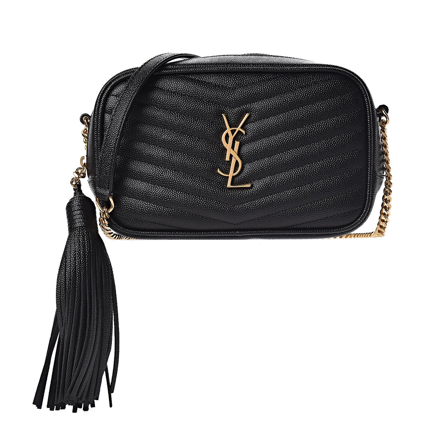 Grain De Poudre Matelasse Monogram Mini Lou Camera Bag Black