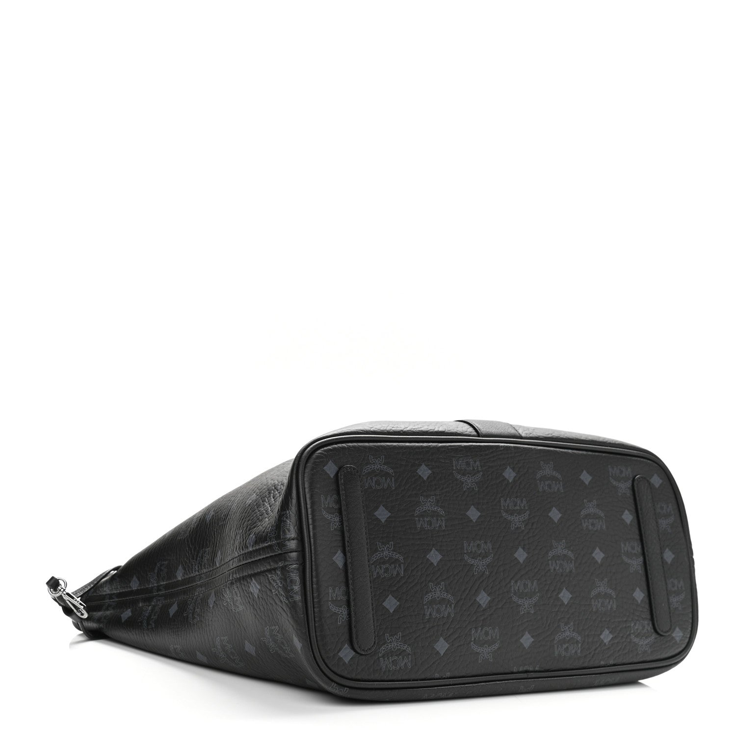 MCM Visetos Medium Reversible Shopper Tote Black 8 of 20