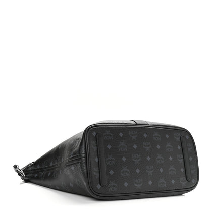 MCM Visetos Medium Reversible Shopper Tote Black 8 of 20