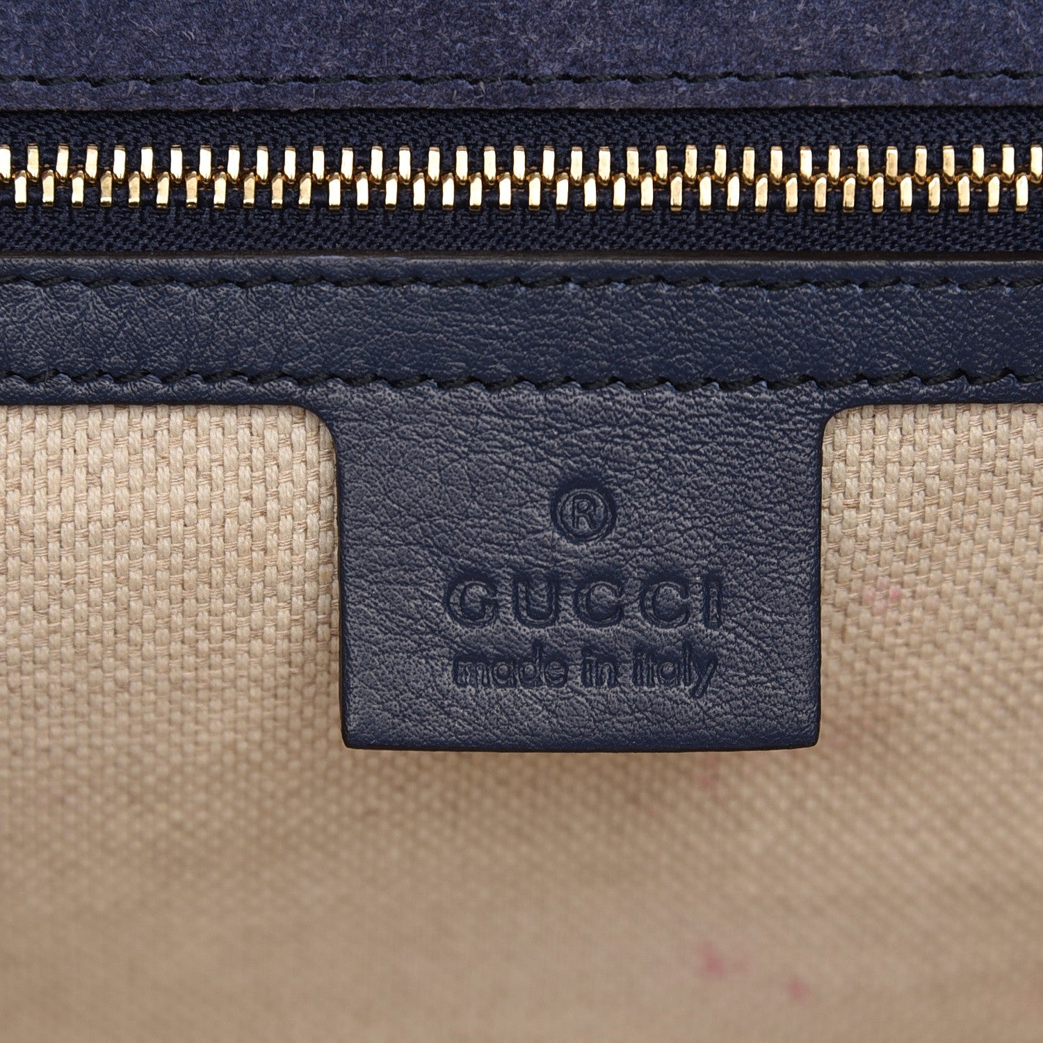 Gucci Soft Patent Medium Soho Clutch Uniform Blue 7 of 7