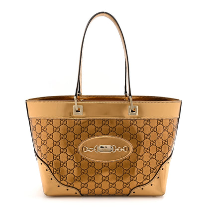 Gucci Metallic Guccissima Large Punch Tote Bronze 1 of 12