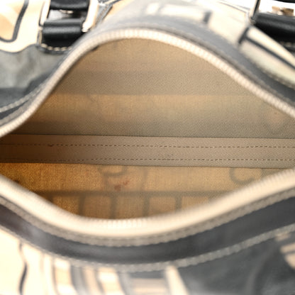 Chanel Coated Canvas Le Train Boston Bag Black 5 of 16