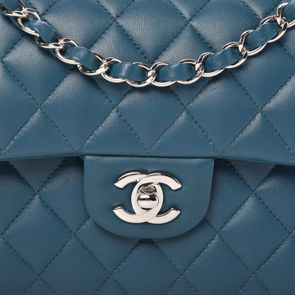 Chanel Lambskin Quilted Small Double Flap Dark Blue 10 of 10