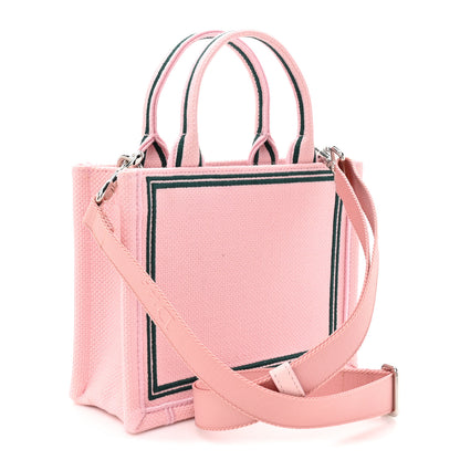 Christian Dior Canvas Embroidered Book Cover Mini Book Tote Pink Green 3 of 10
