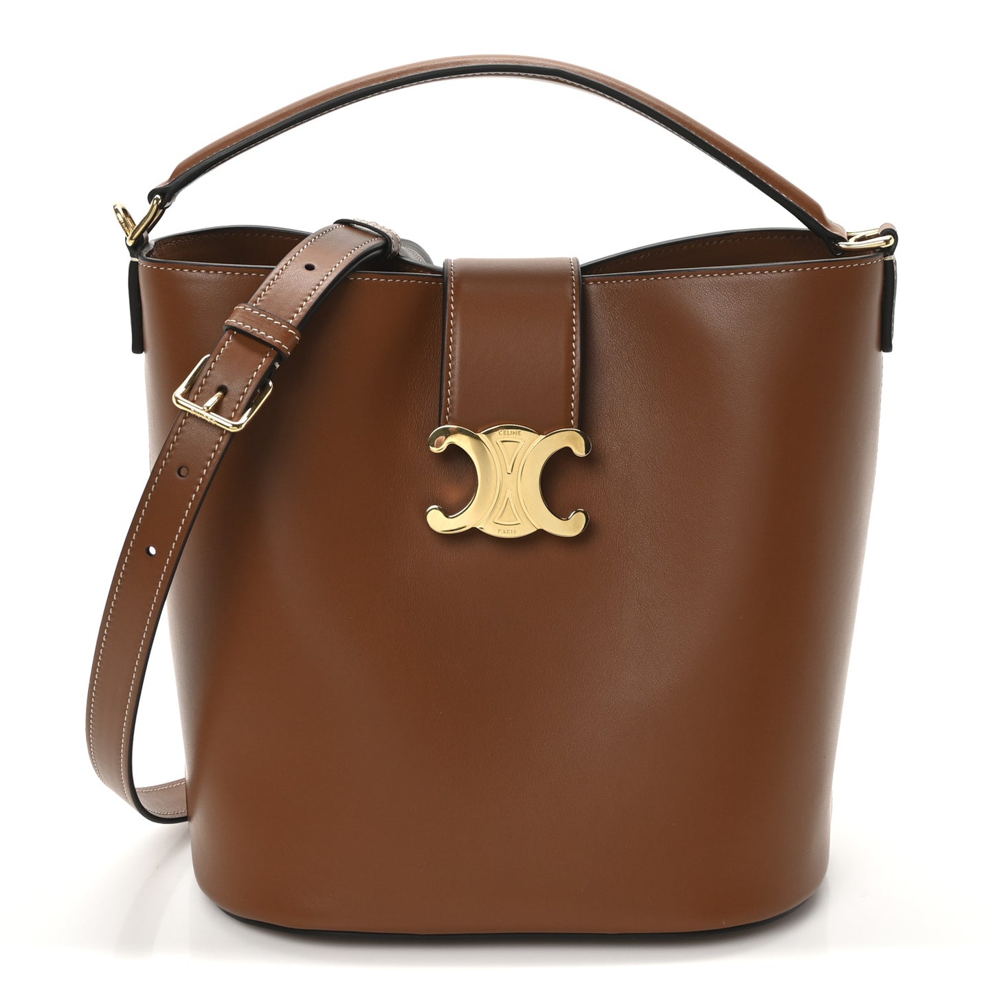 Smooth Calfskin Triomphe Medium Louise Bag Tan
