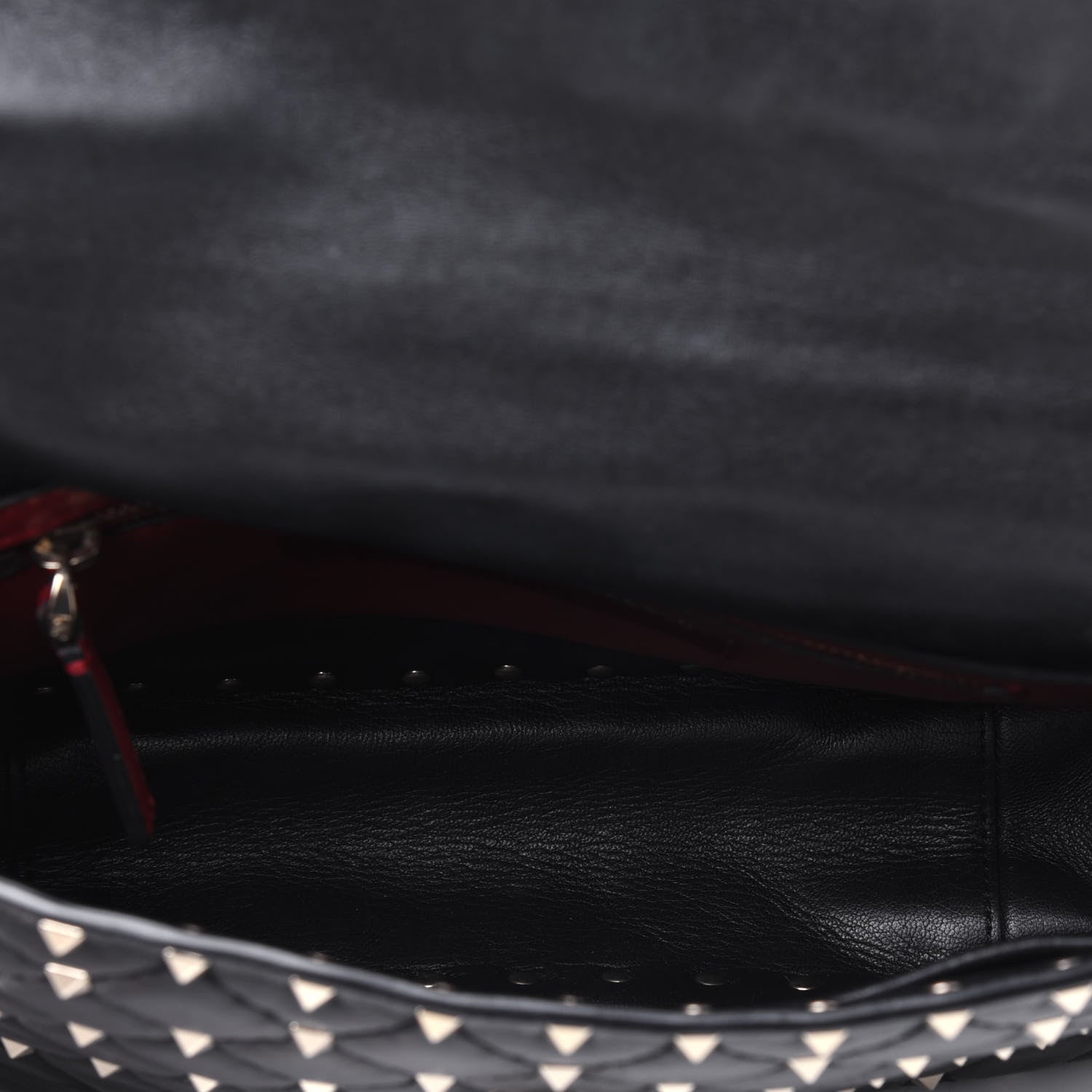Valentino Garavani Lambskin Medium Rockstud Spike Shoulder Bag Black 6 of 11