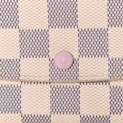 Louis Vuitton Damier Azur Emilie Wallet Rose Ballerine 8 of 8