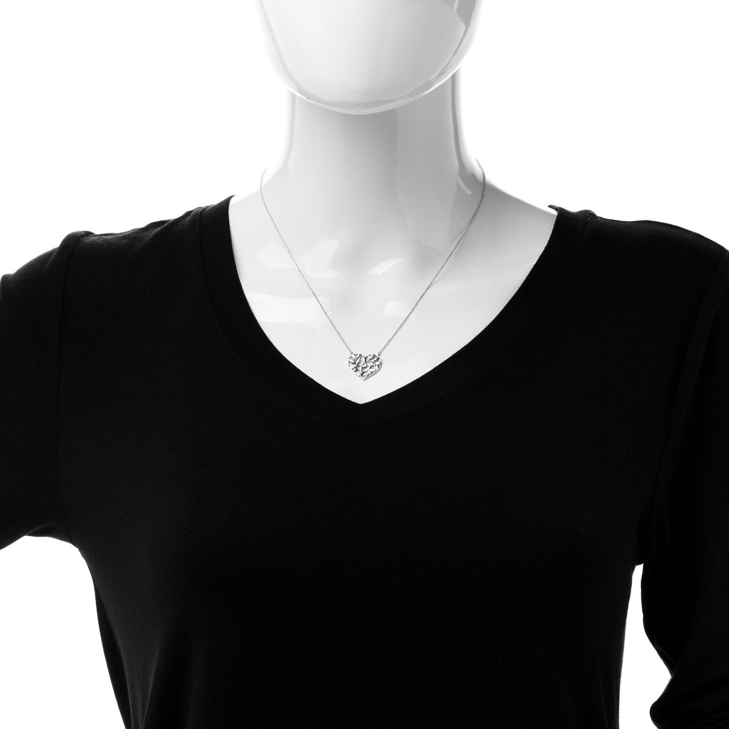 Sterling Silver Paloma Picasso Olive Leaf Heart Pendant Necklace