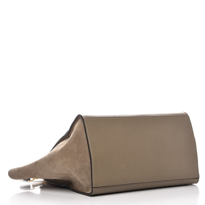 Celine Calfskin Suede Whipsnake Medium Trapeze Taupe 5 of 14