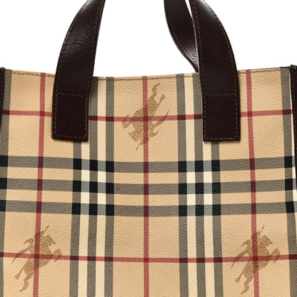 Burberry Haymarket Check Small Tote Brown 8 of 10