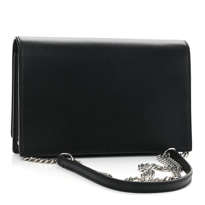 Saint Laurent Smooth Calfskin Patchwork Classic Monogram Kate Tassel Chain Wallet Black 3 of 11