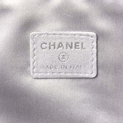 Chanel Lambskin Camellia Embossed Cosmetic Case Black 4 of 4