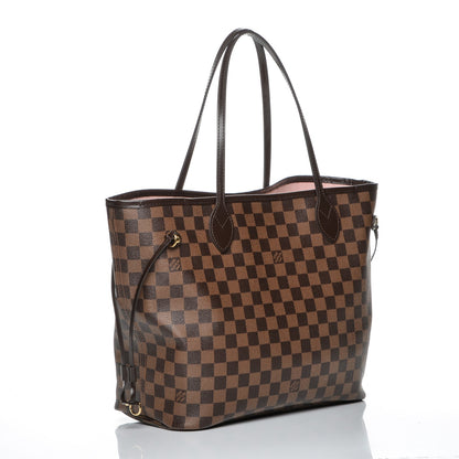 Louis Vuitton Damier Ebene Neo Neverfull MM Rose Ballerine 10 of 14