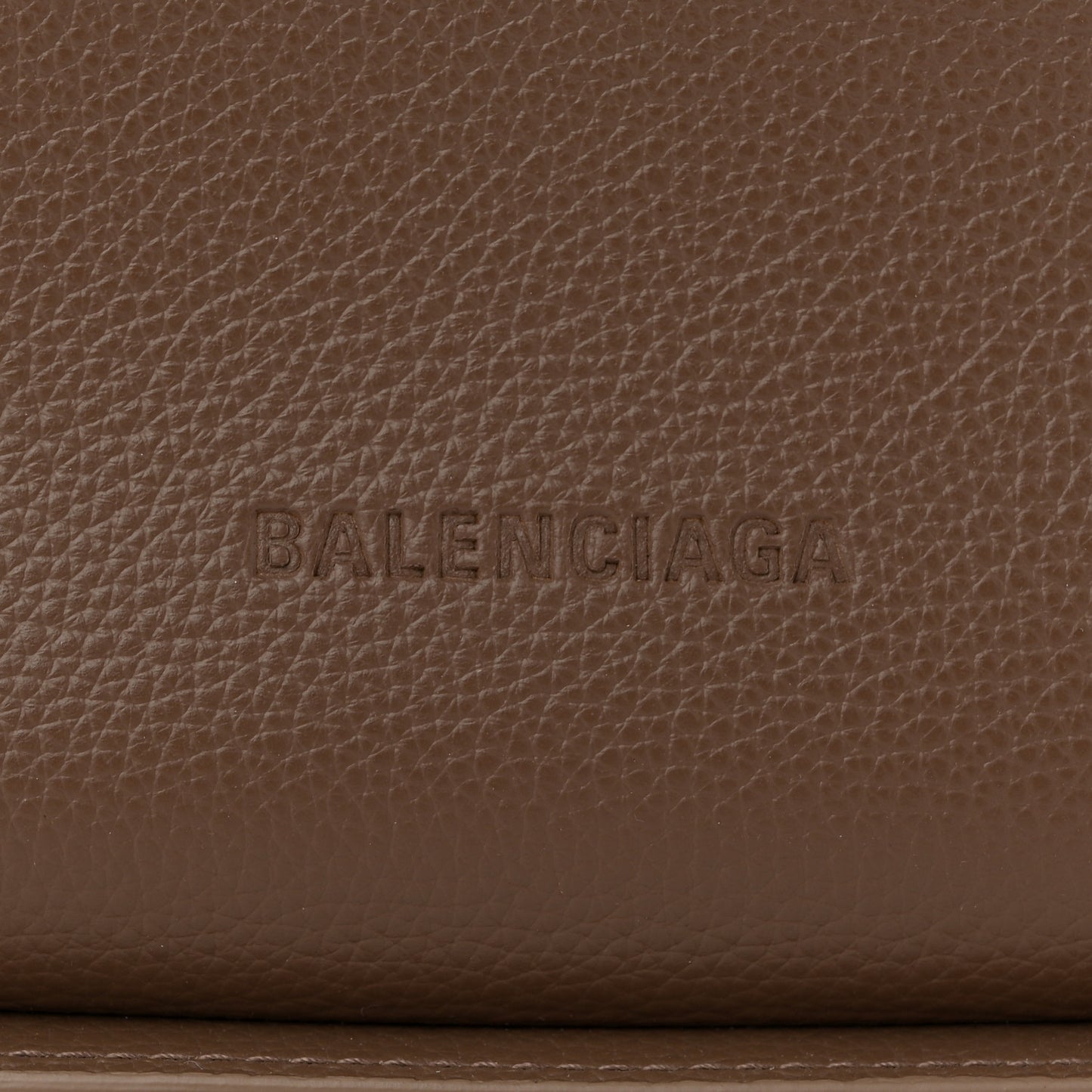 Calfskin Logo Embossed Small Tool 2.0 North-South Tote Mink Grey