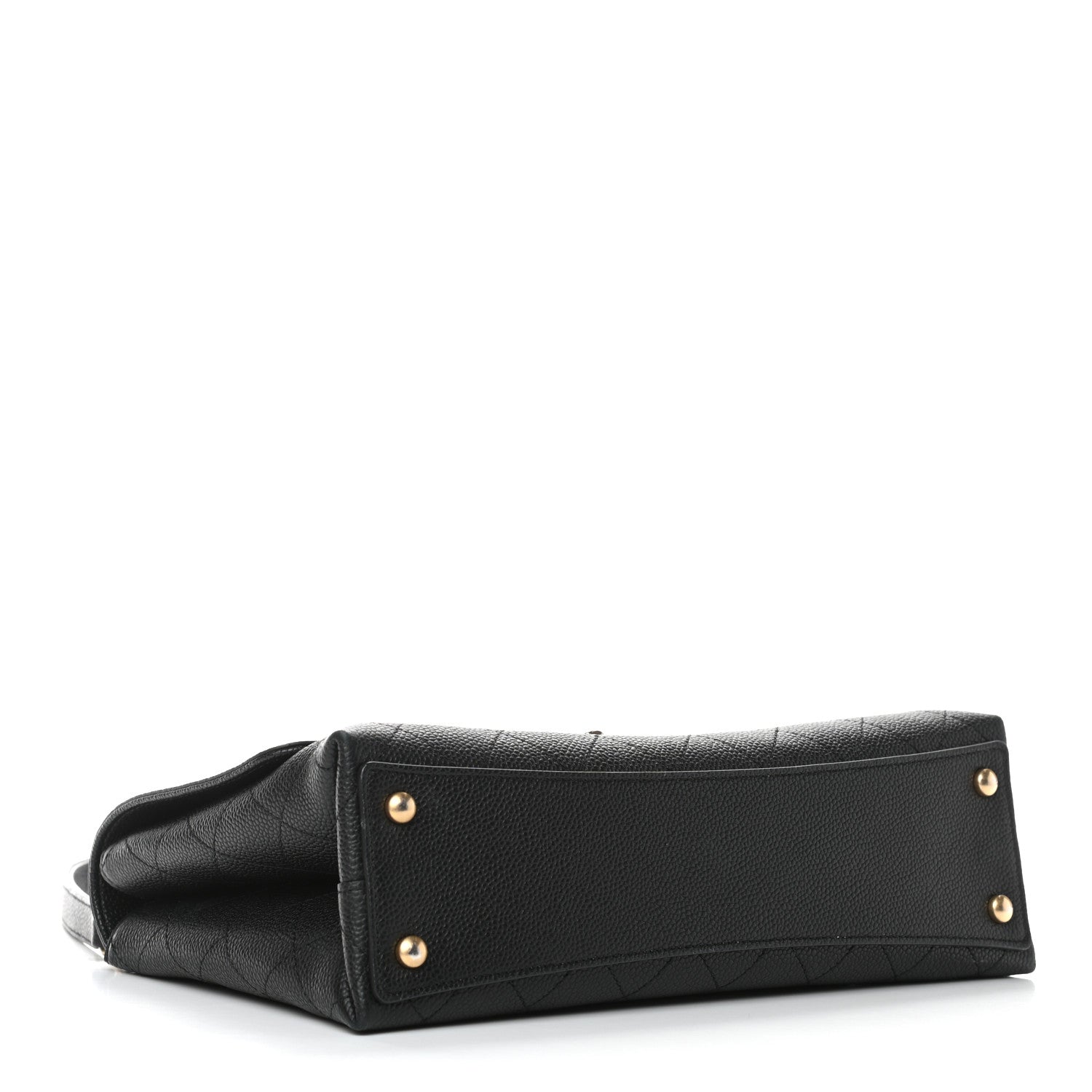Chanel Grained Calfskin Stitched Flap Black 4 of 9