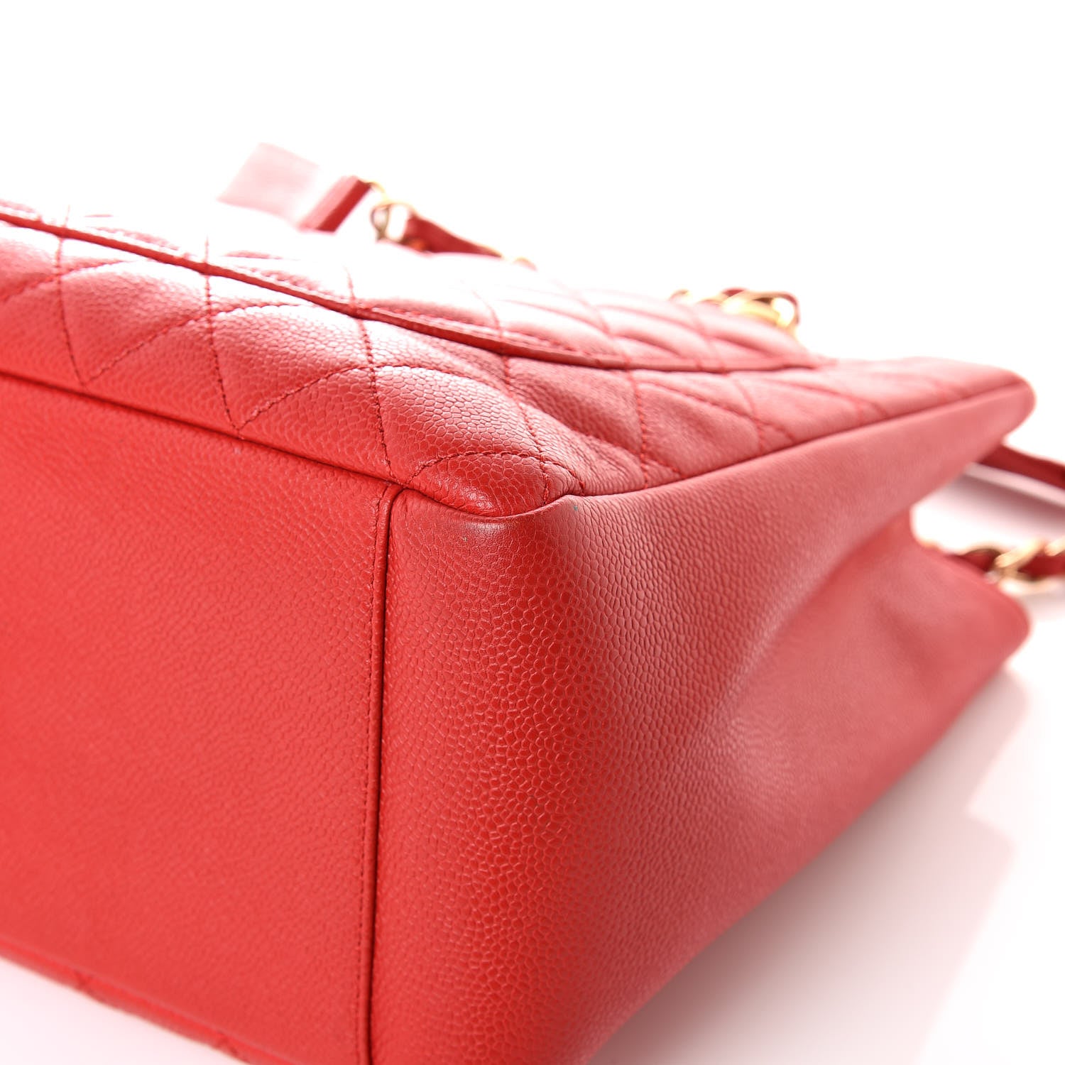 Chanel Caviar Quilted Grand Shopping Tote GST Red 14 of 16