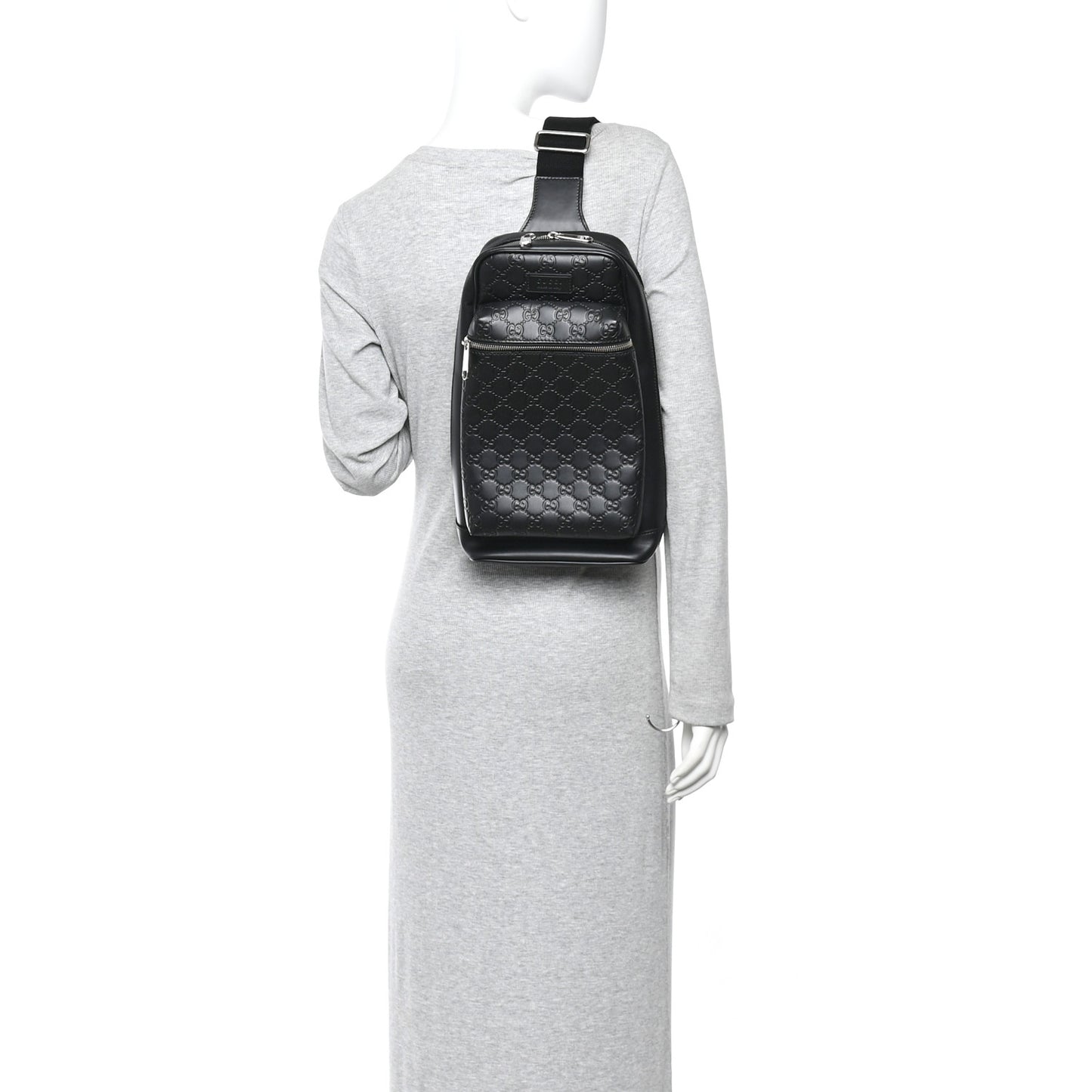 Guccissima Sling Backpack Black