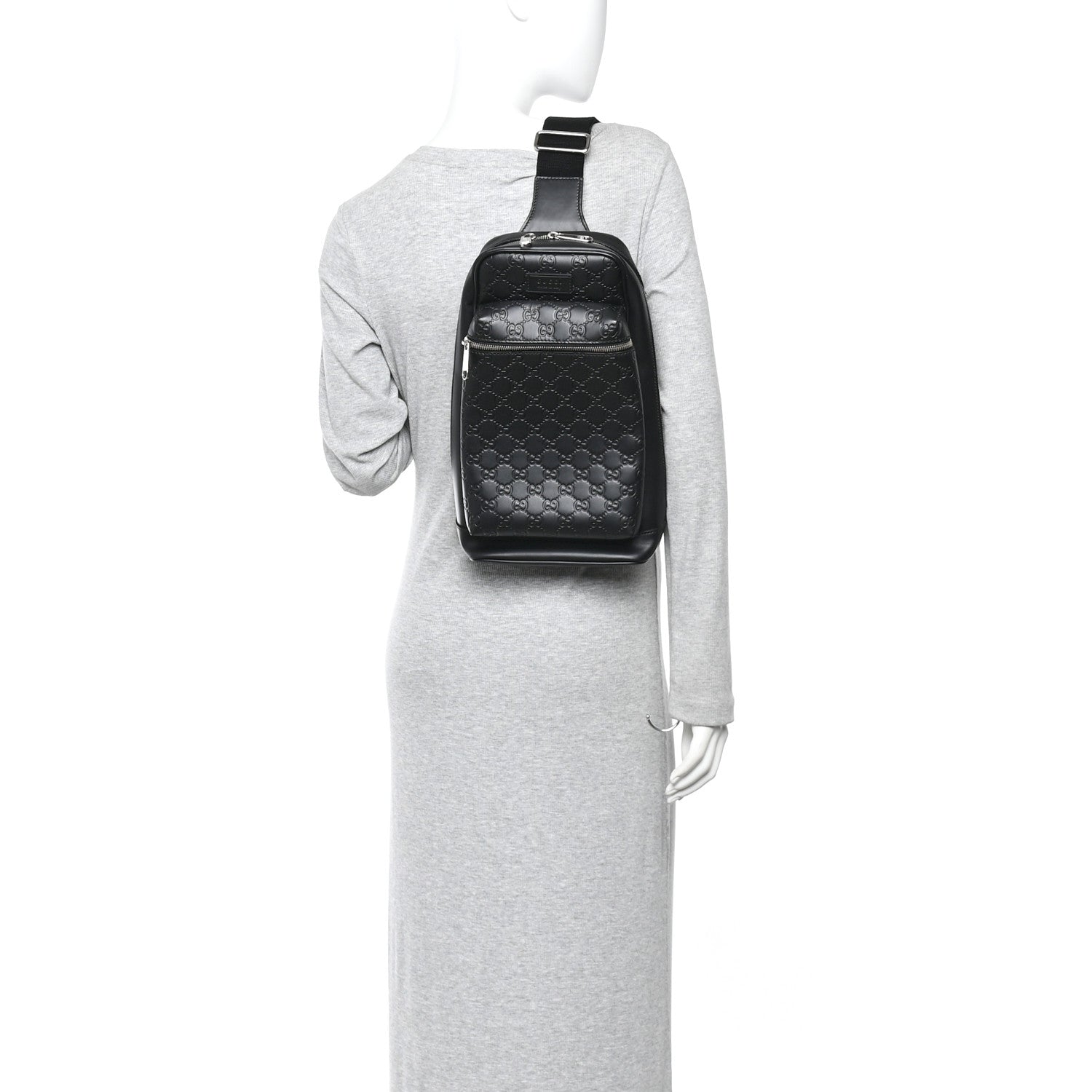 Gucci Guccissima Sling Backpack Black 2 of 11