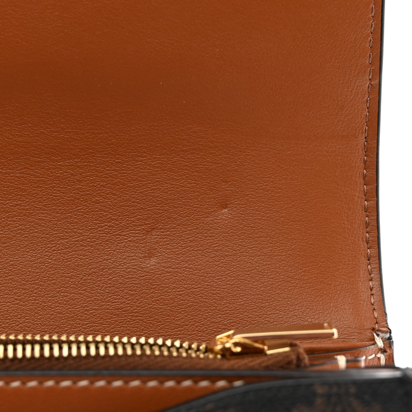 Canvas Triomphe Continental Wallet Tan