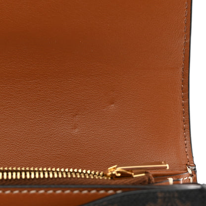 Celine Canvas Triomphe Continental Wallet Tan 9 of 12