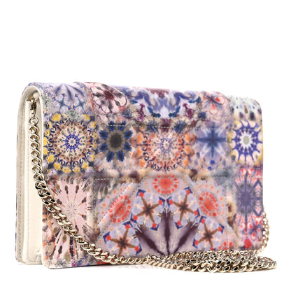 Christian Dior Calfskin KaleiDiorscopic Diorama Wallet On Chain Pouch Latte Multicolor 2 of 9
