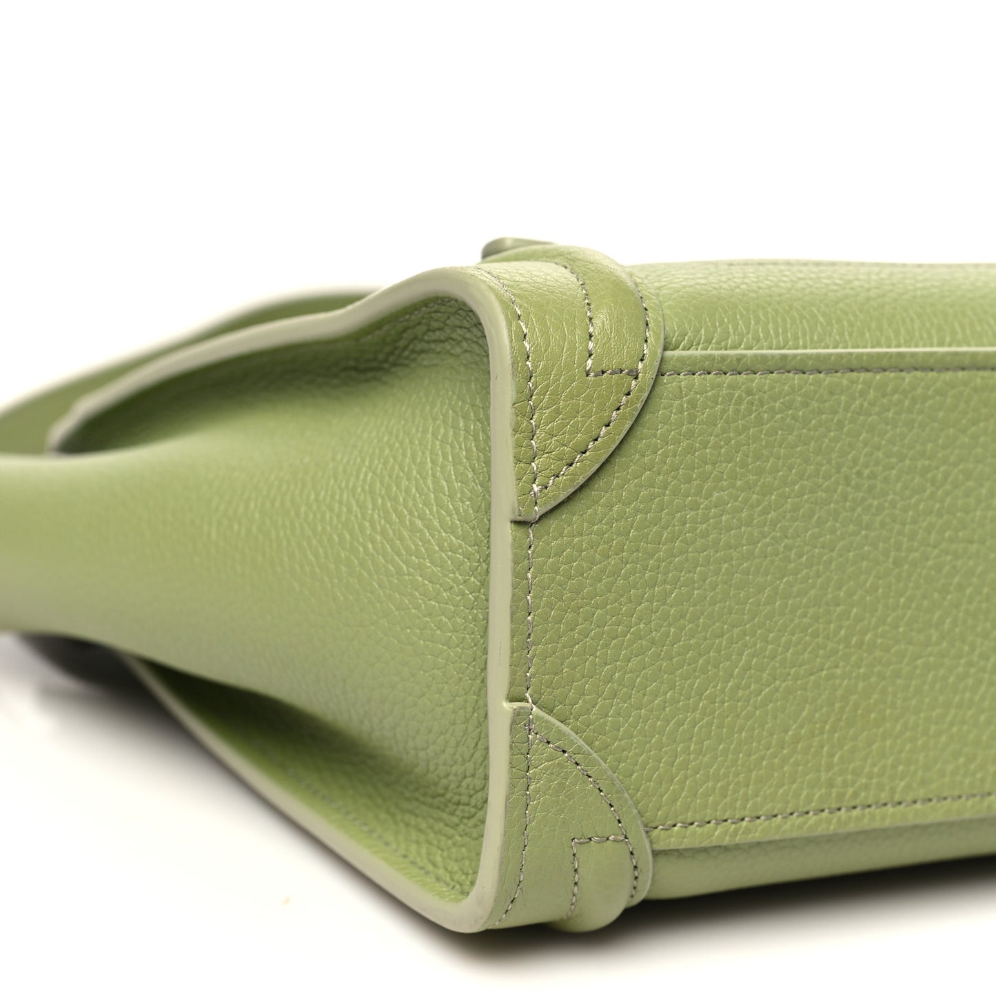 Drummed Calfskin Nano Luggage Green