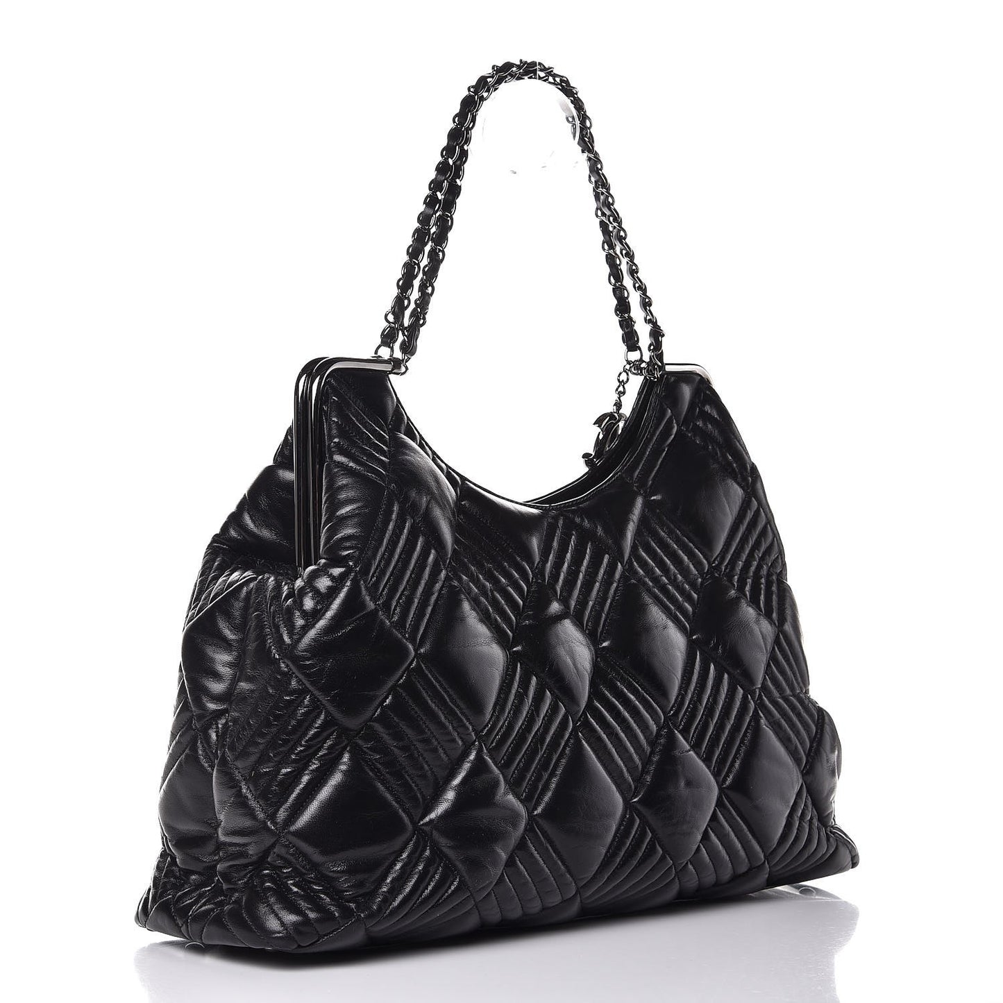 Lambskin Large In and Out Tote Black