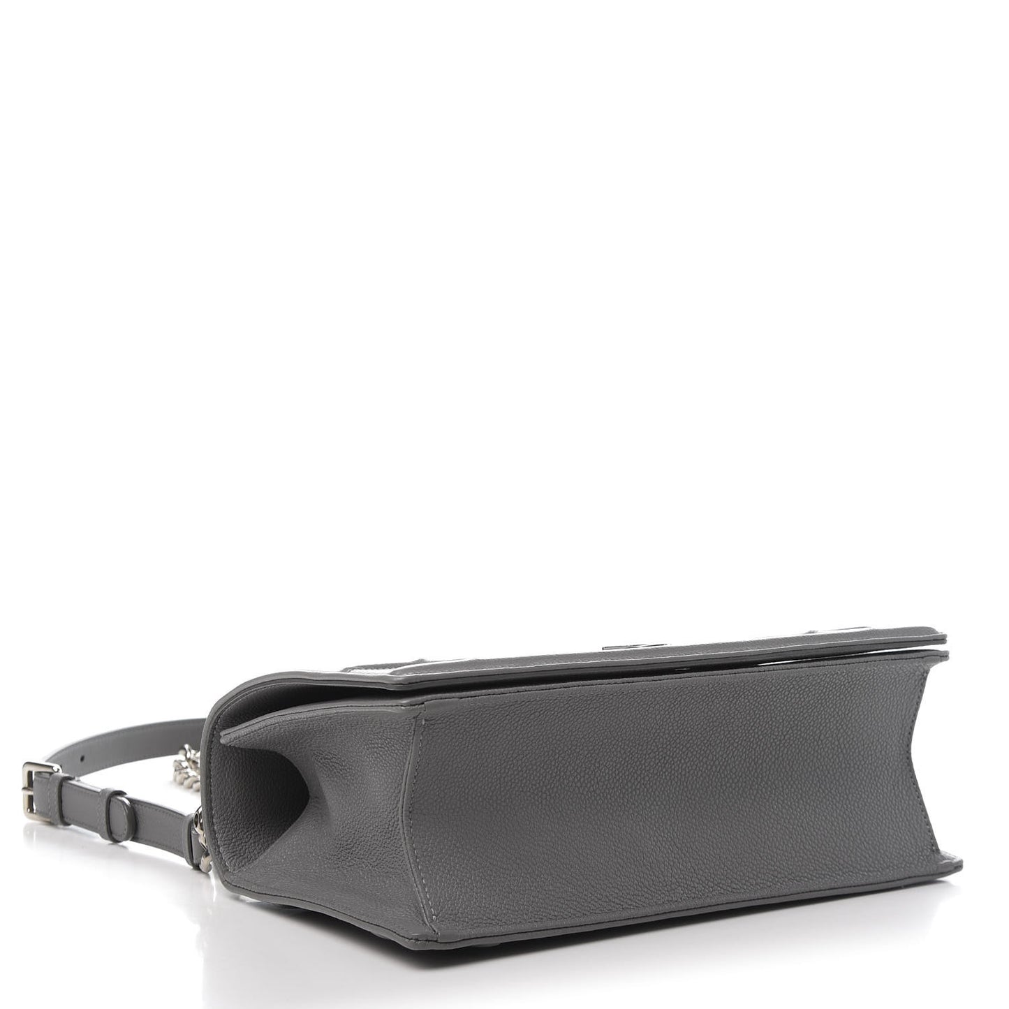 Grained Calfskin Medium Diorama Flap Bag Gris