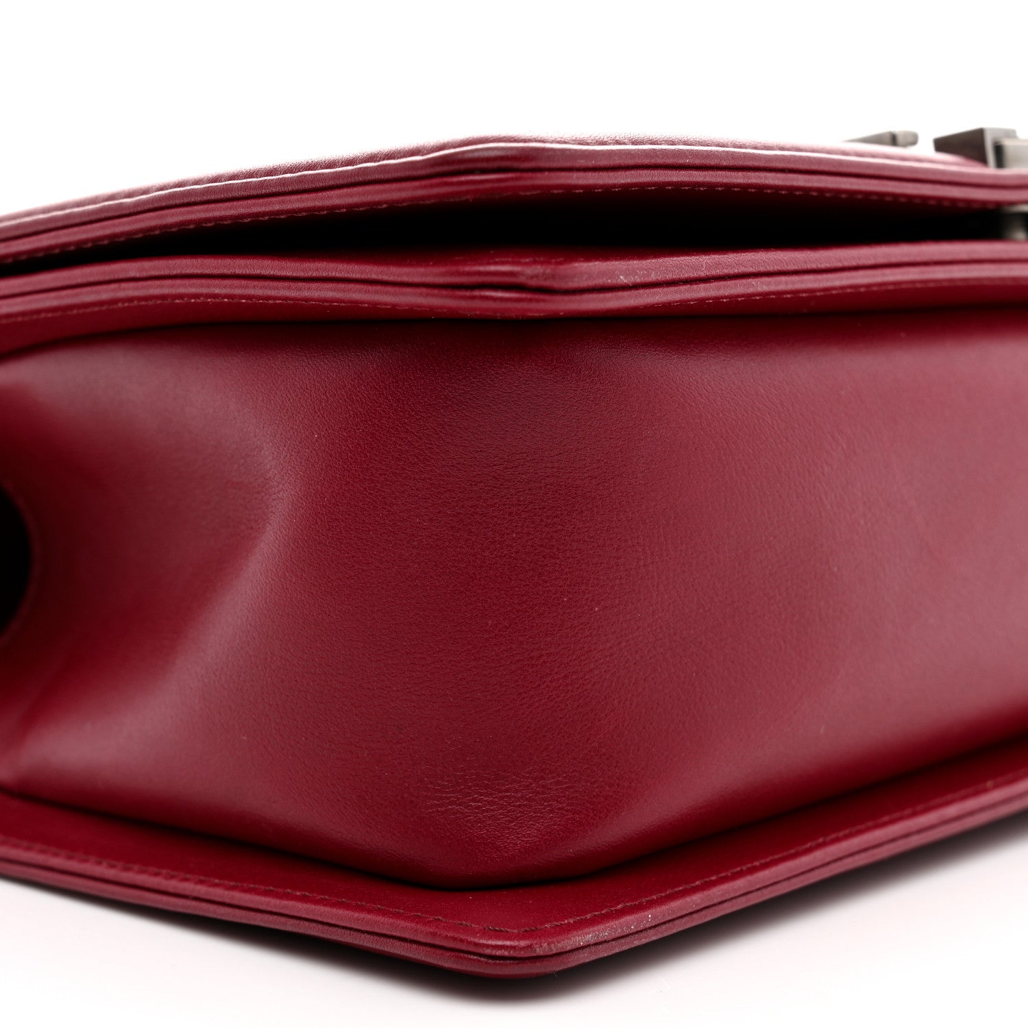 Chanel Calfskin Chevron Quilted Medium Boy Flap Burgundy 9 of 11