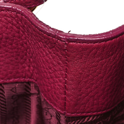Prada Vitello Daino Side Zip Pocket Hobo Ametista 14 of 14